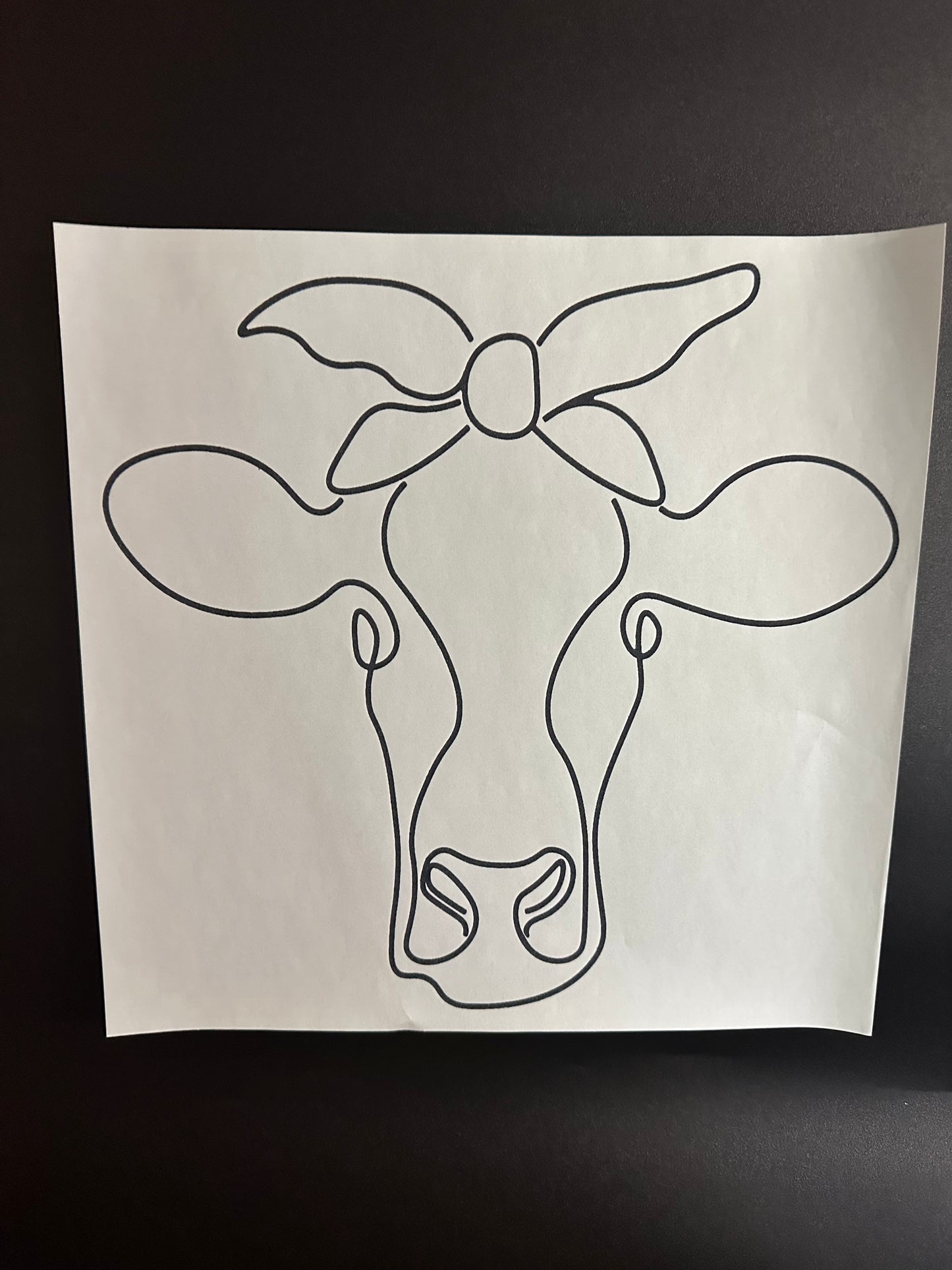 Cow Outline Black