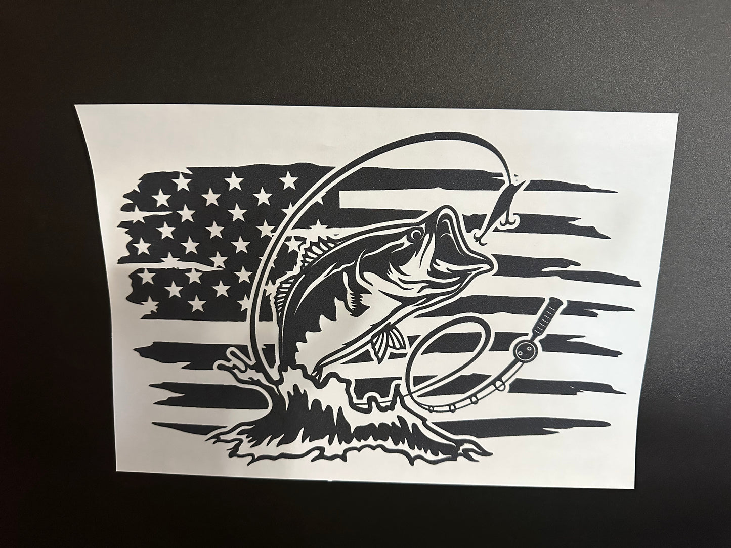 American Flag Fish Black