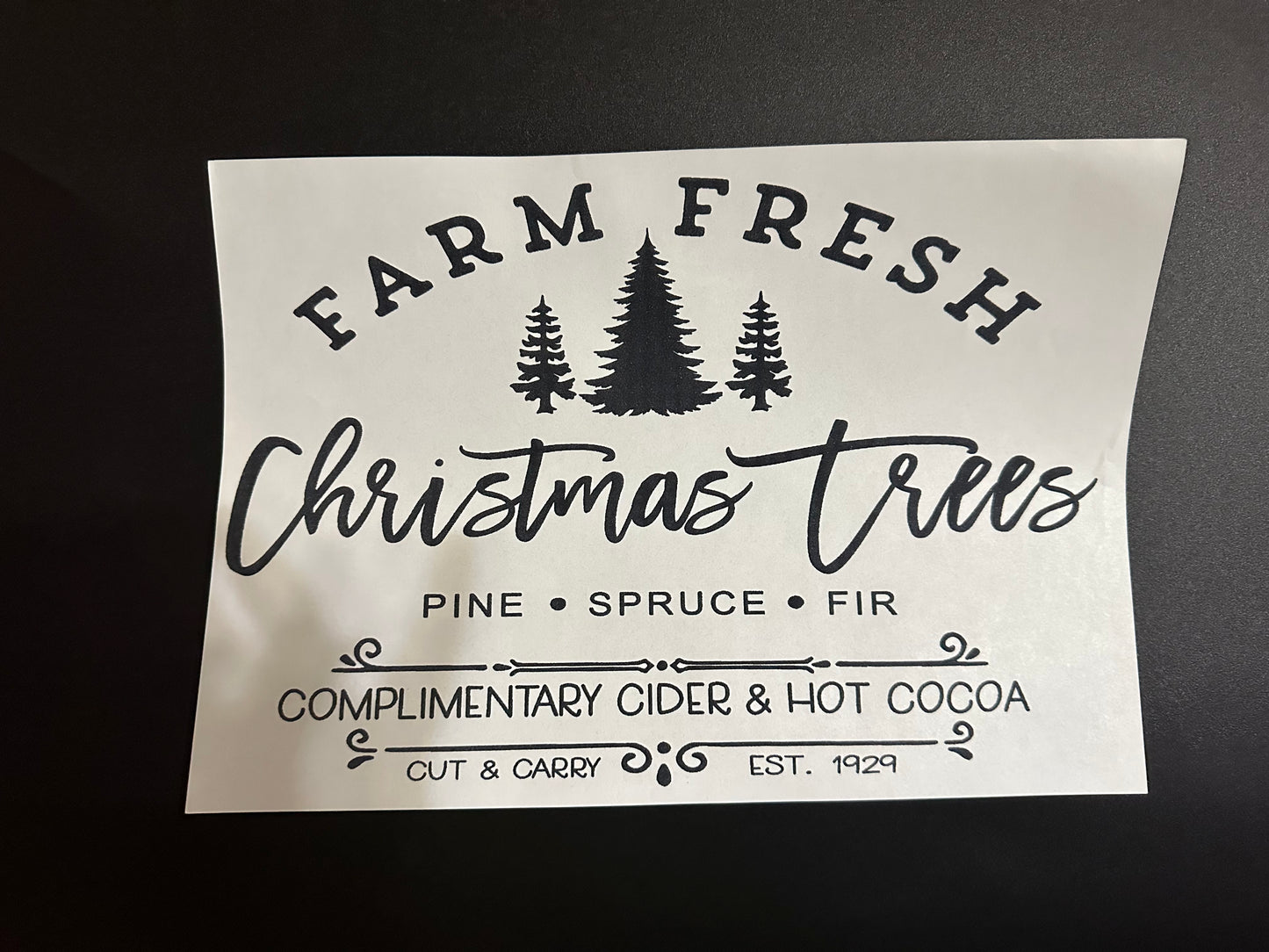 Farm Fresh Christmas Trees Black