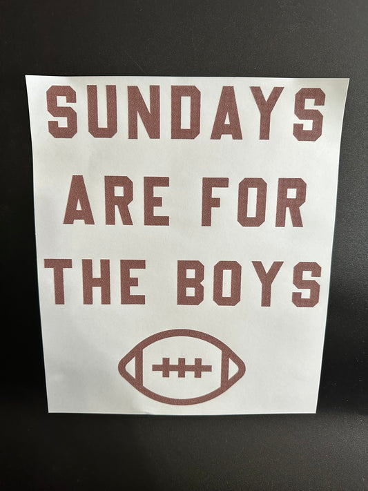 Sundays Are For The Boys Brown