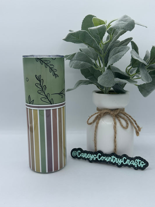 Ferns With Stripes Tumbler