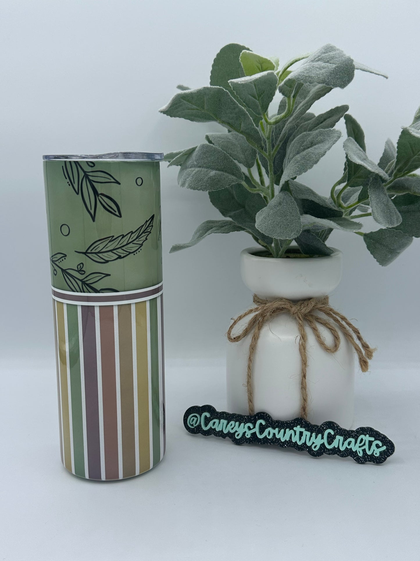 Ferns With Stripes Tumbler