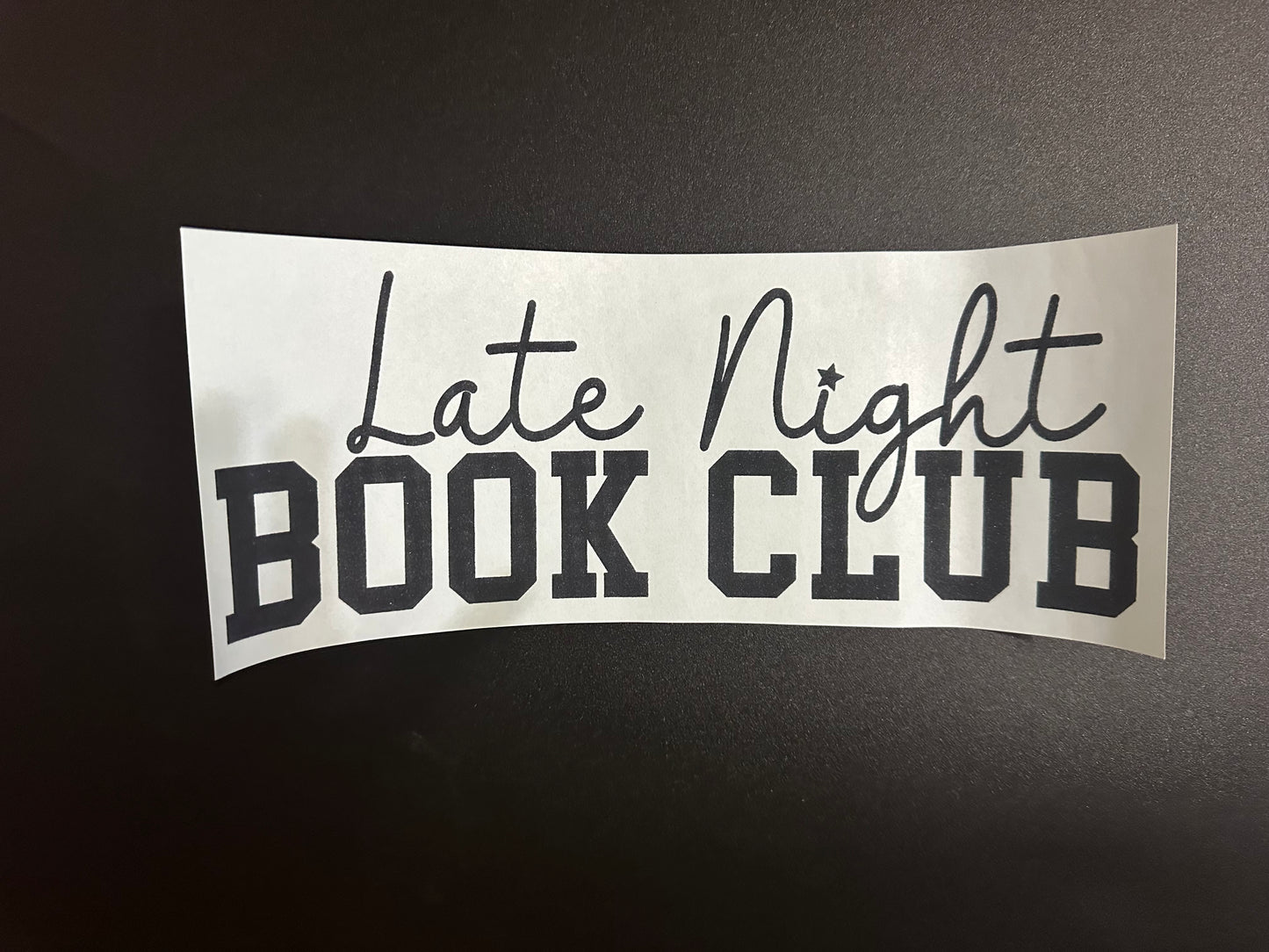 Late Night Book Club Black