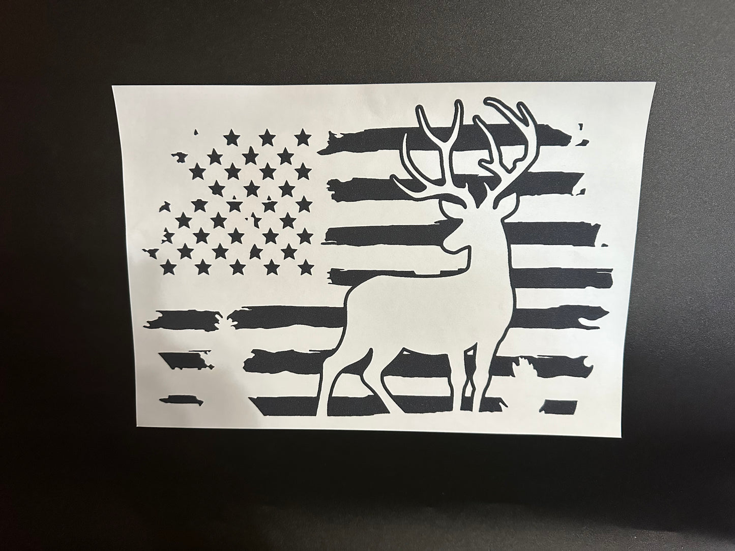 Deer American Flag