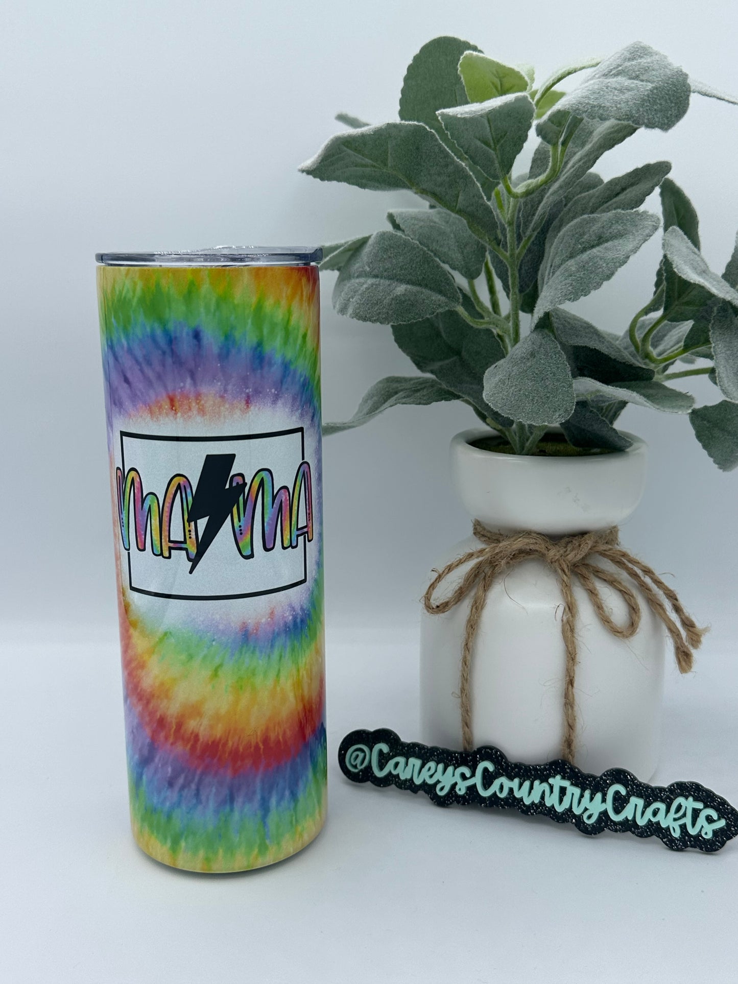 Tie-dye Cheetah Mama Tumbler