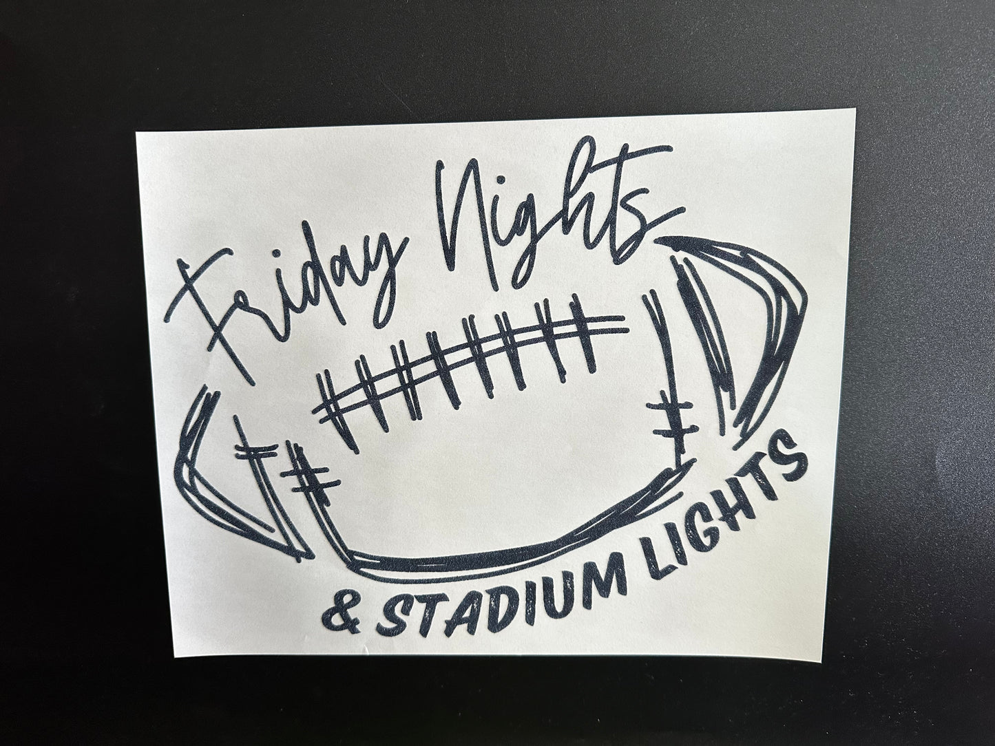 Friday Nights & Stadium Lights Black