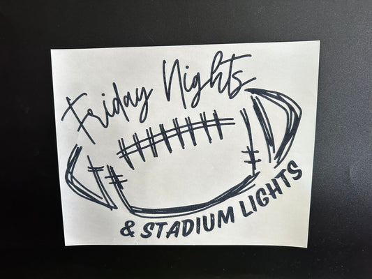Friday Nights & Stadium Lights Black