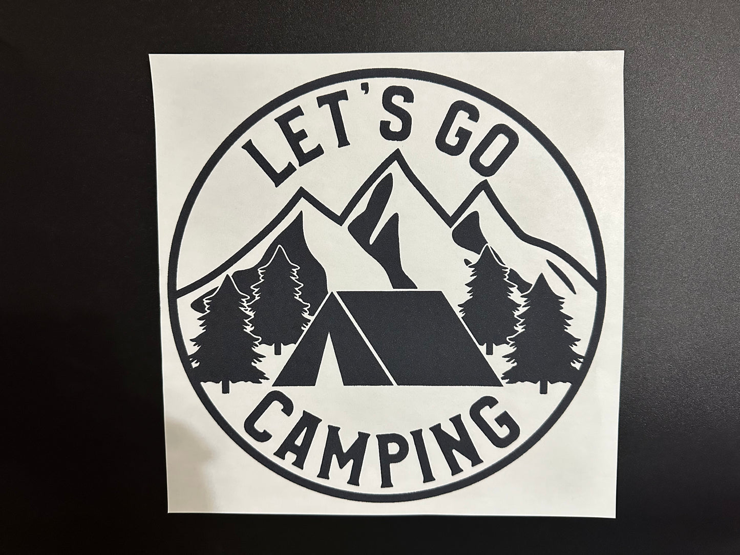 Let's Go Camping Black