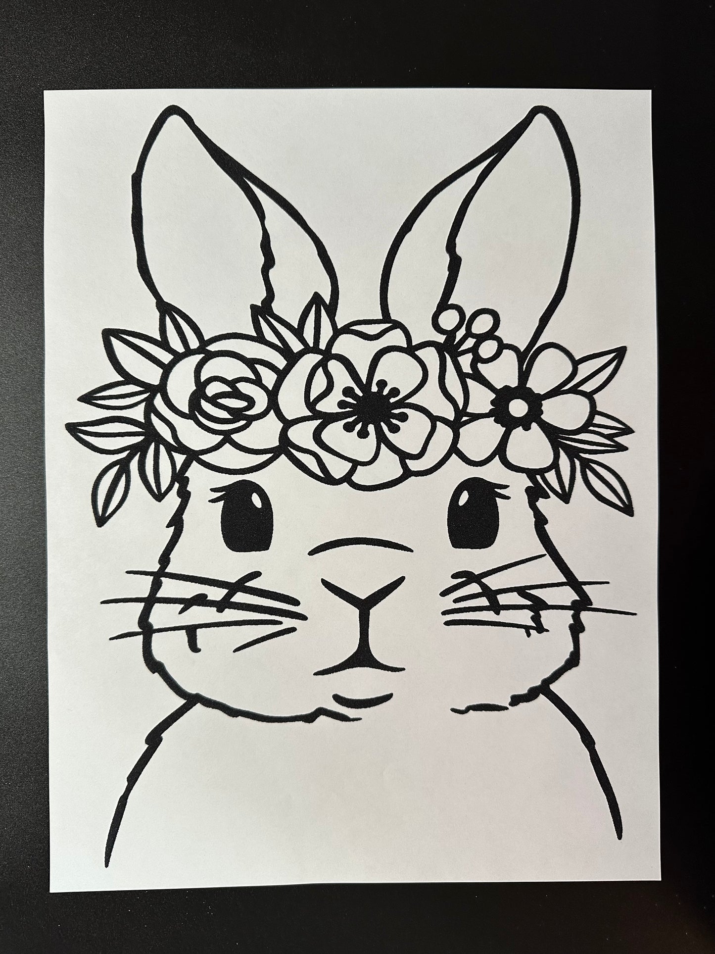 Floral Bunny black