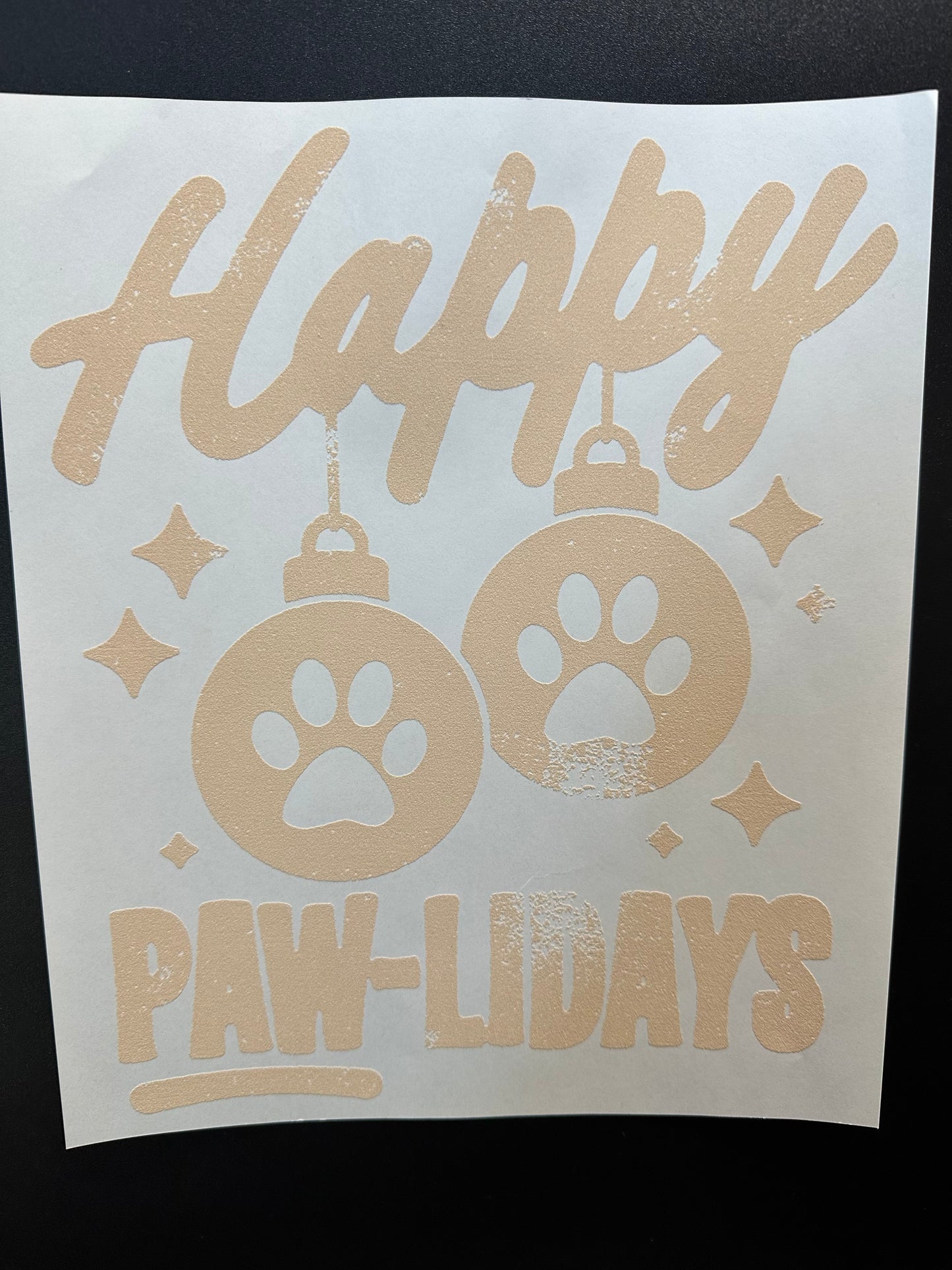 Happy Paw-Lidays Beige