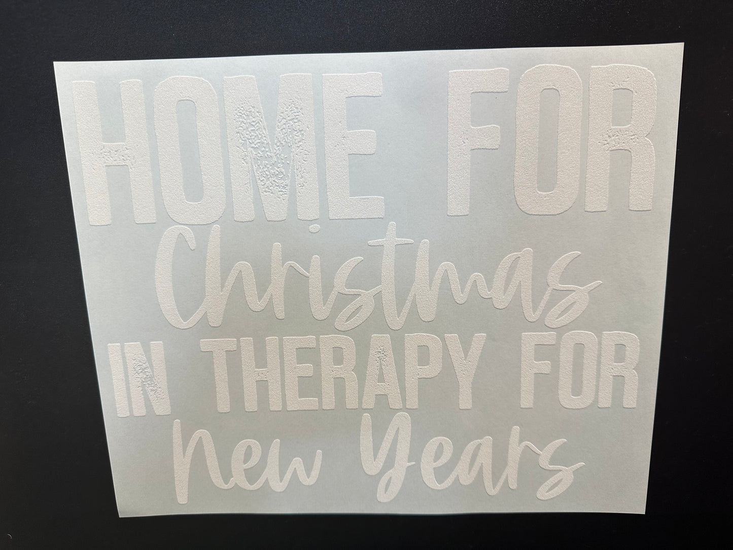 Home For Christmas In Therapy For New Years White