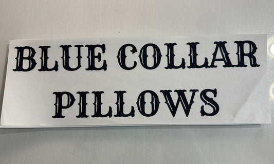 Blue Collar Pillows Black