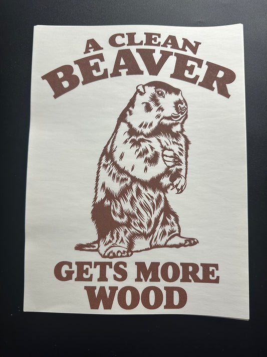 A Clean Beaver Gets More Wood Brown