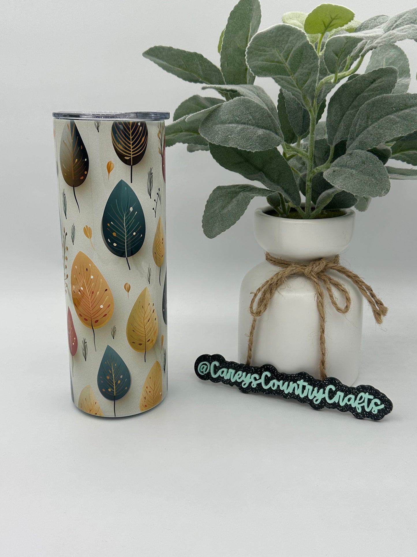 Sparkling Fall Leaves Tumbler