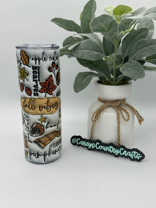 3D Fall Vibes Tumbler