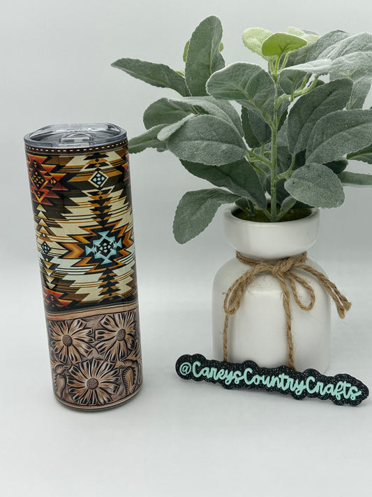 Floral Aztec Tumbler