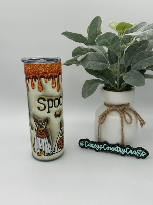 Dog Spooky Vibes Tumbler