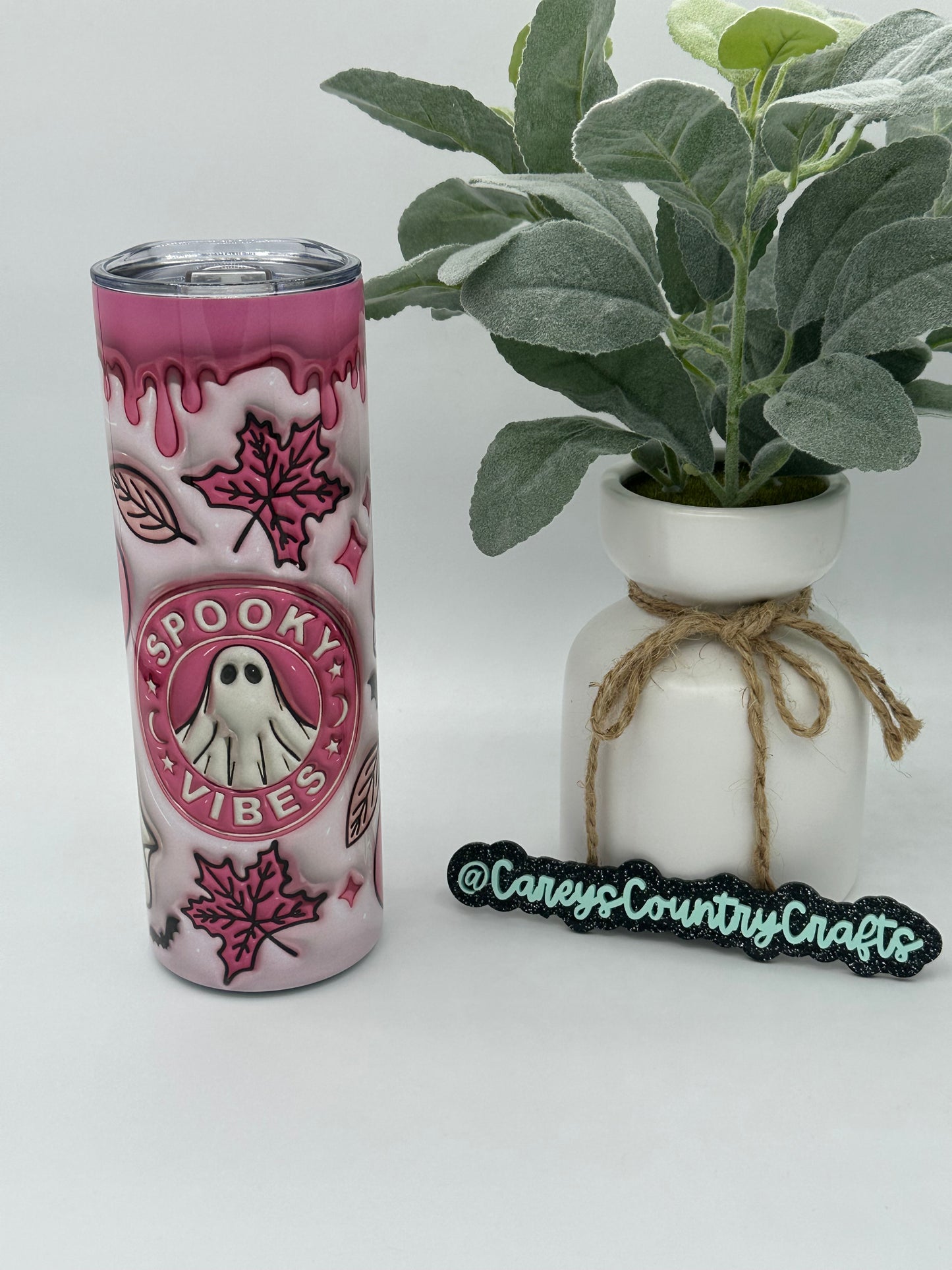Pink Spooky Vibes Tumbler