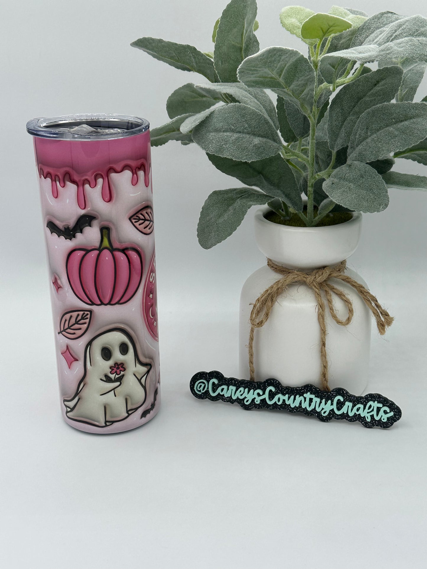 Pink Spooky Vibes Tumbler