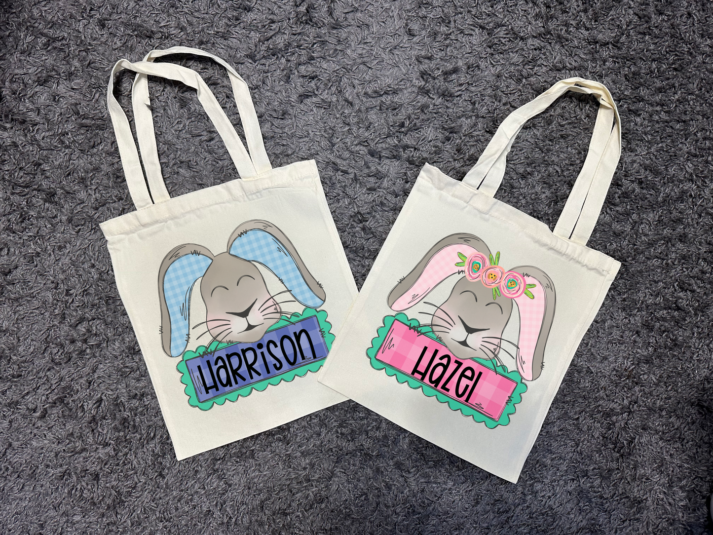 Sweet Bunny Face Easter Tote Bags