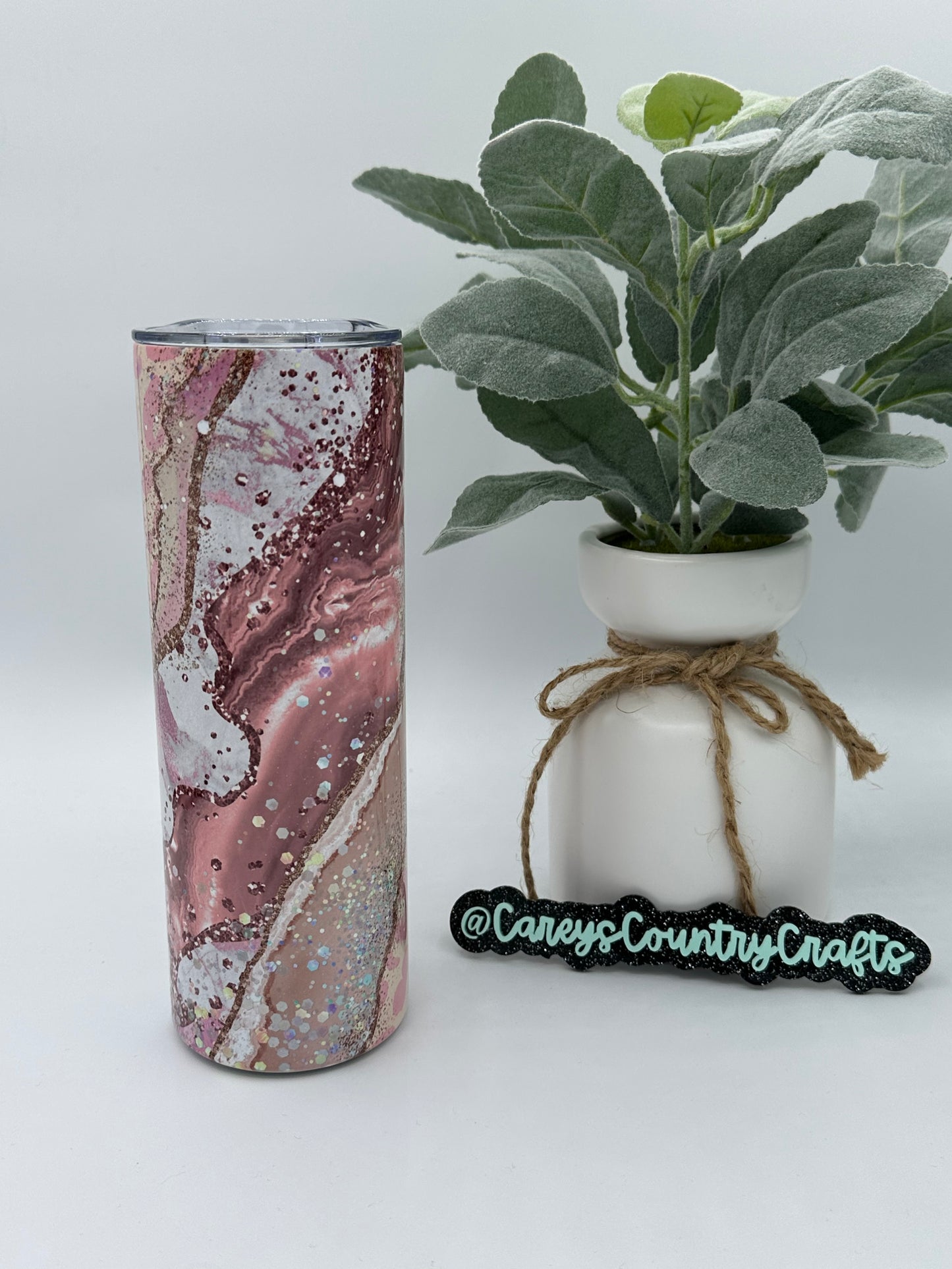 Swirling Rose Bubbles Tumbler