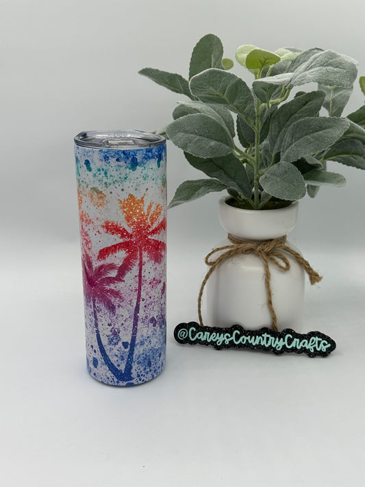 Rainbow Palms Tumbler