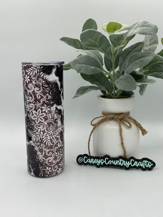 Cowhide Lace Tumbler