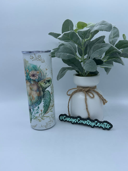 Watercolor Turtle Tumbler