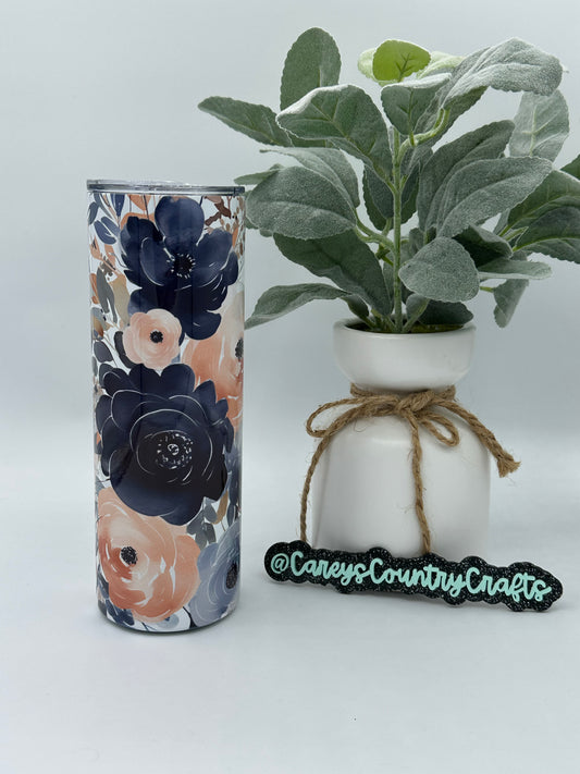 Blue Bloom Tumbler