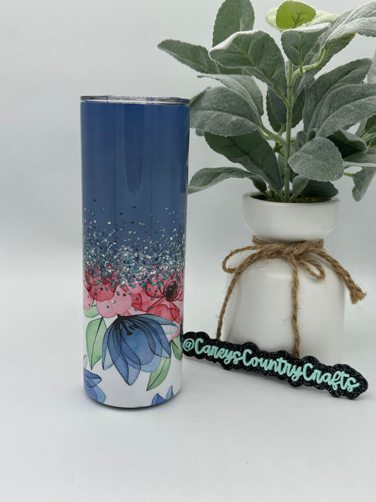 Shimmer Flowers Tumbler