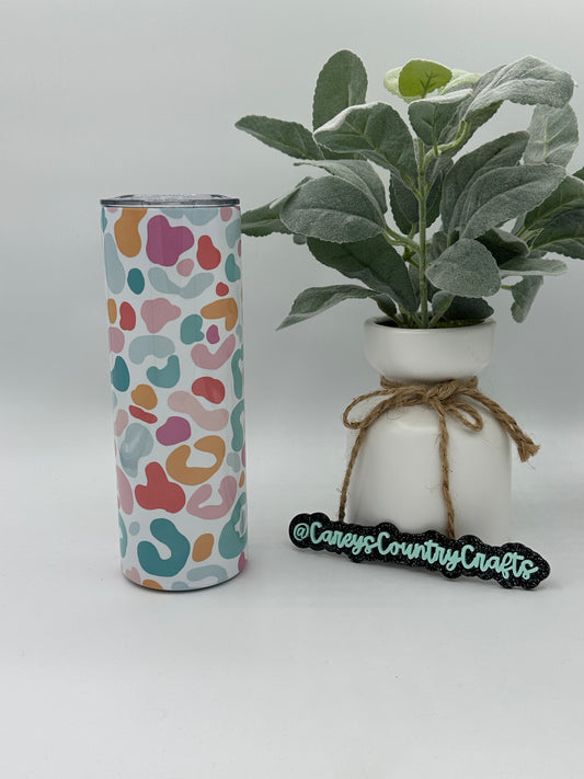 Pretty Pastel Cheetah Print Tumbler