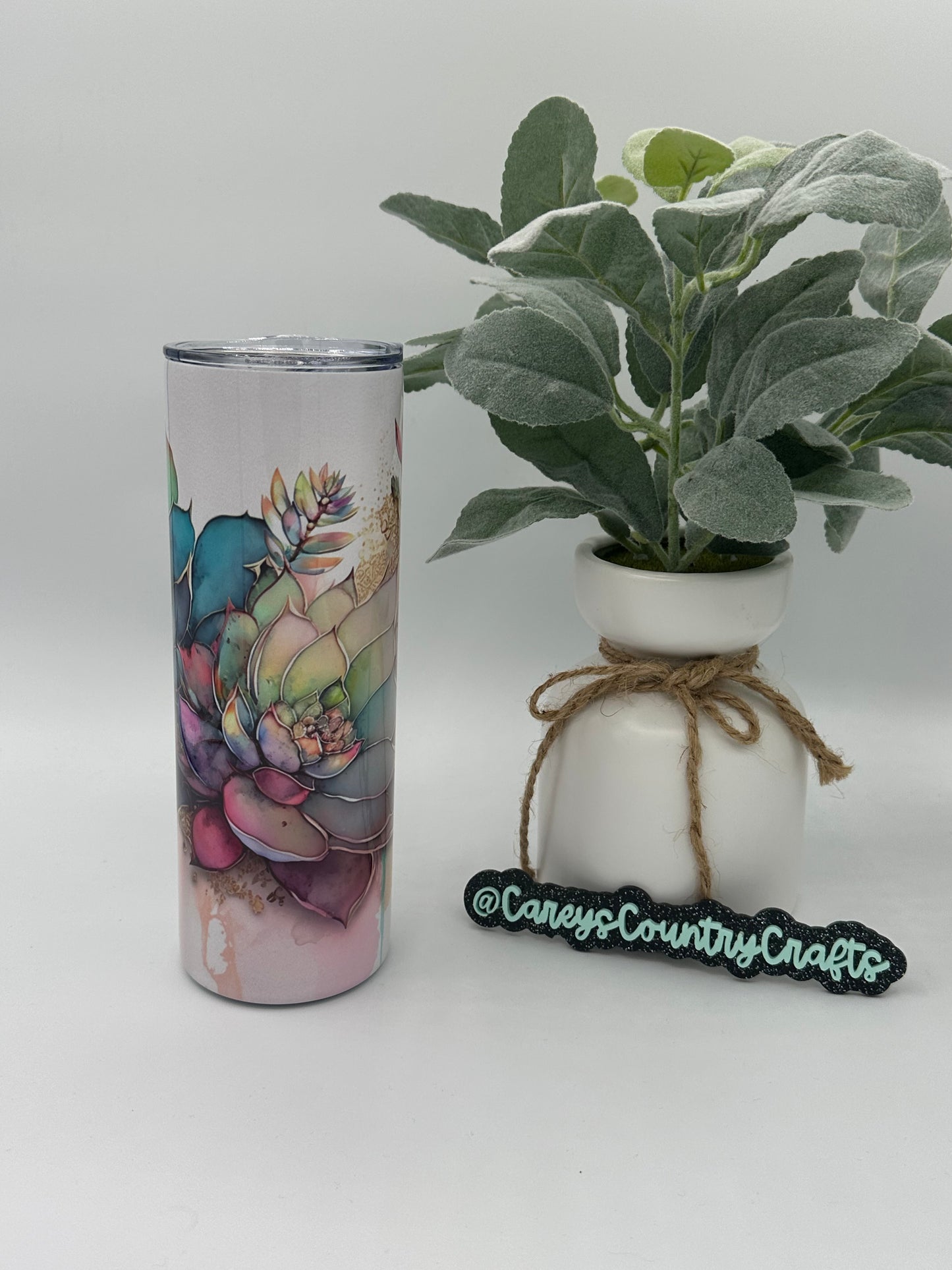 Glass Succulents Tumbler