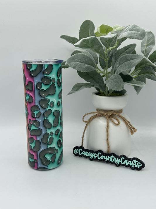 Puff Cheetah Print Tumbler