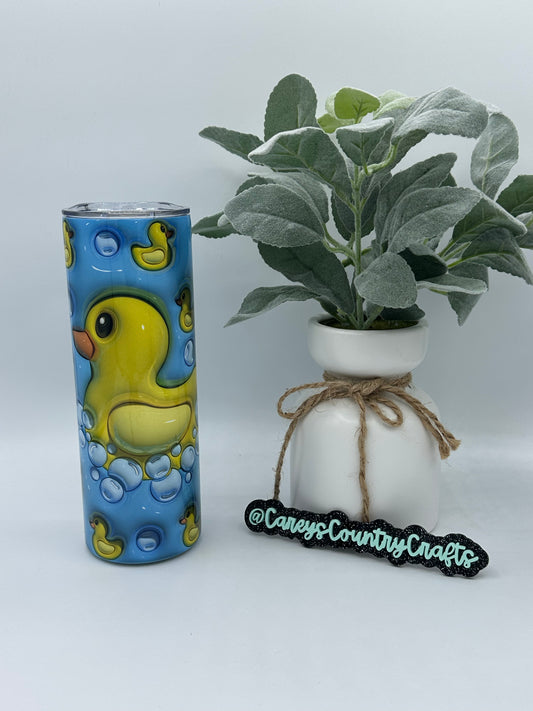 Puff Rubber Ducky Tumbler