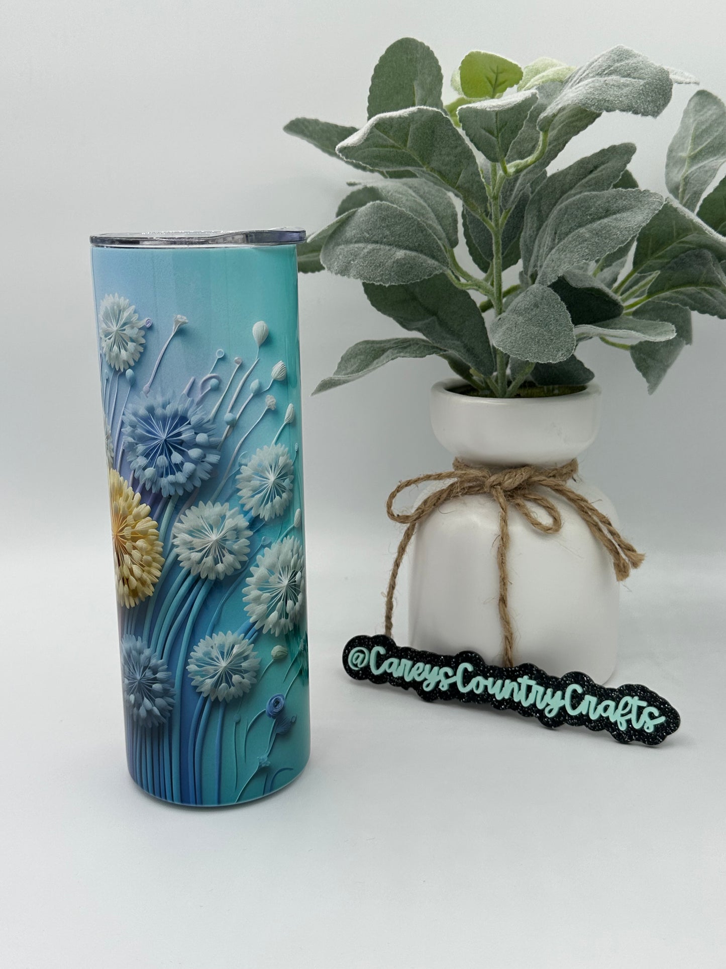 3D Flower Puffs Tumbler