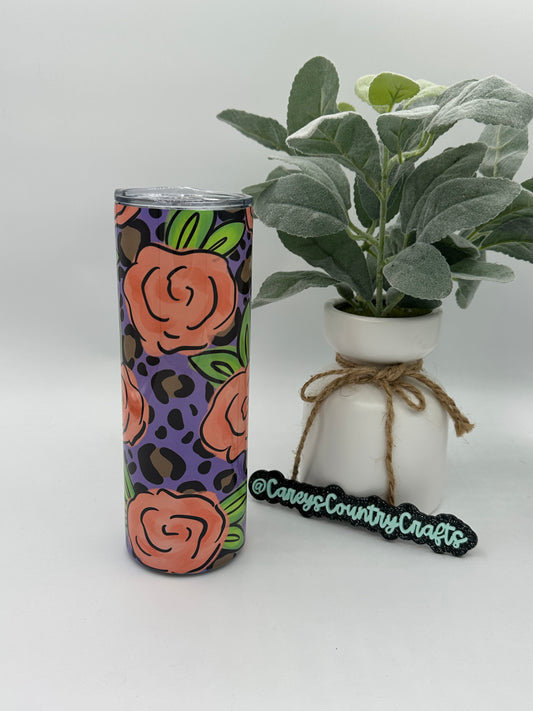 Cheetah Peach Tumbler