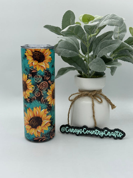 Vintage Sunflowers Tumbler