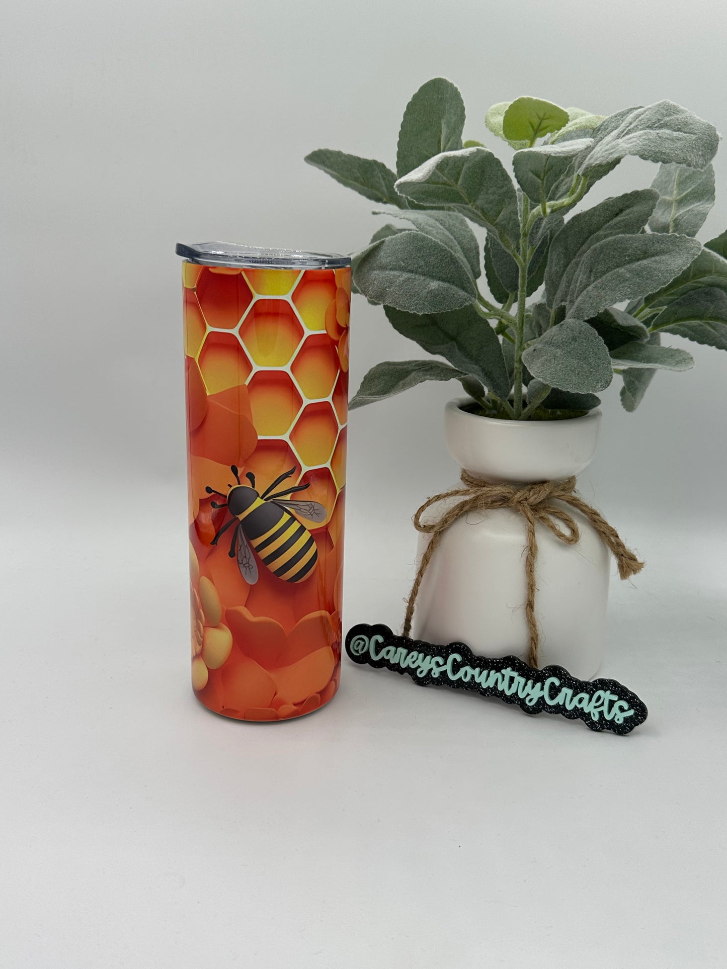 3D Bee with Honeycomb Tumbler