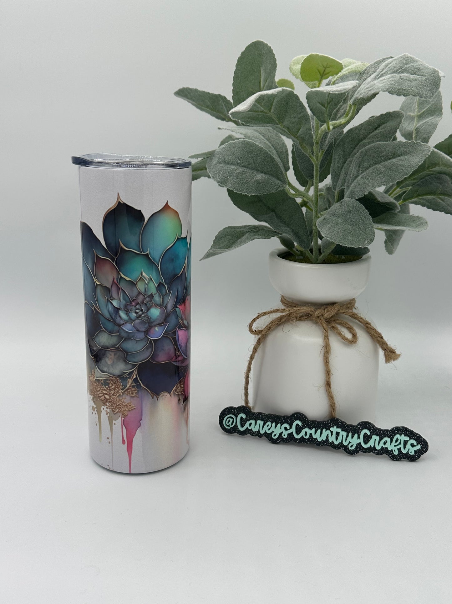 Glass Succulents Tumbler