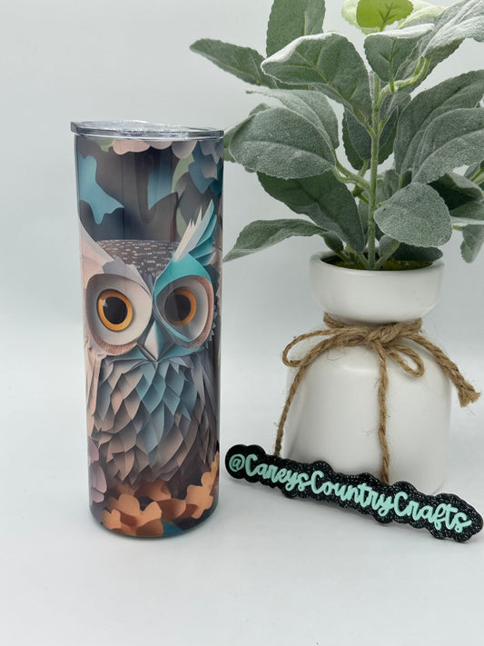 3D Owl Tumbler