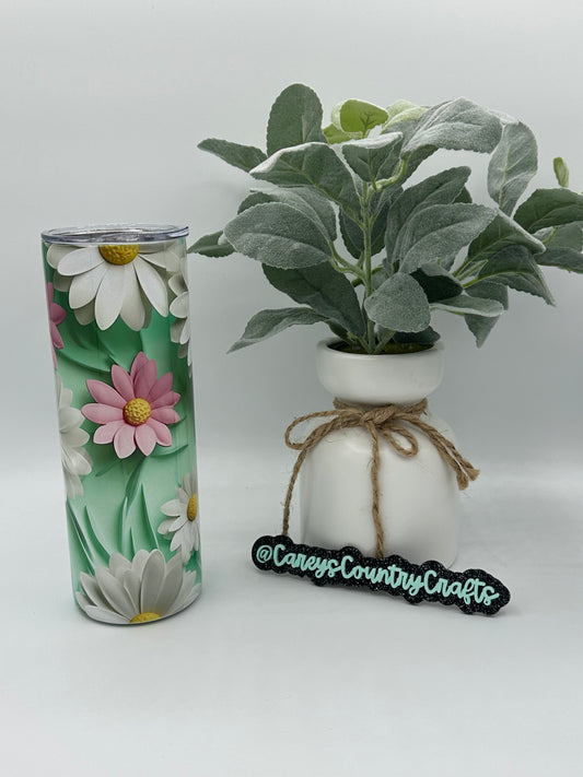 3D Spring Flowers Tumbler