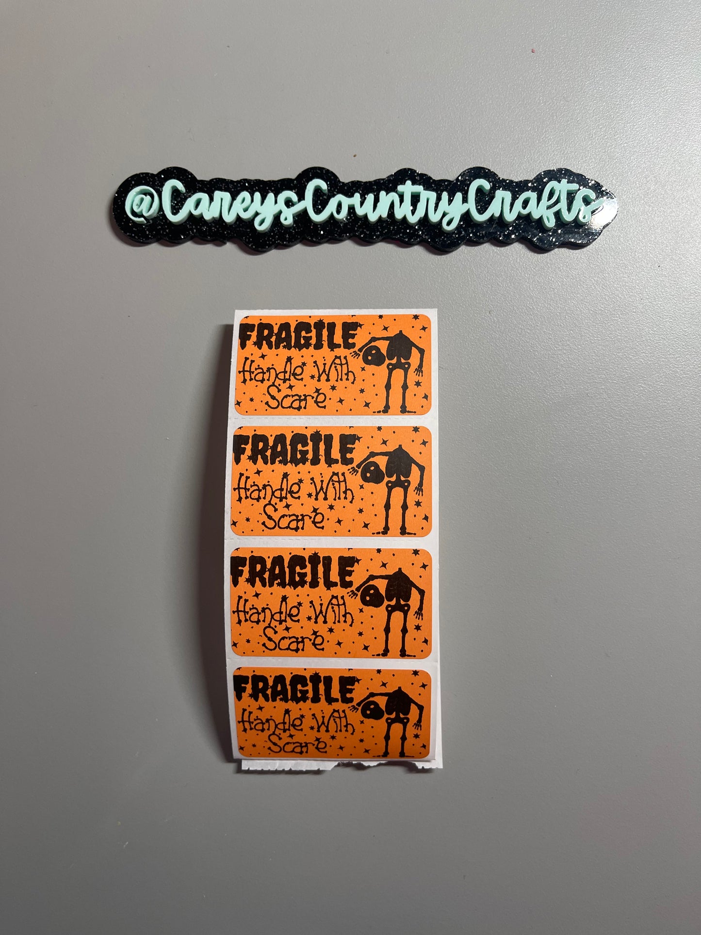 Handle With Scare Stickers