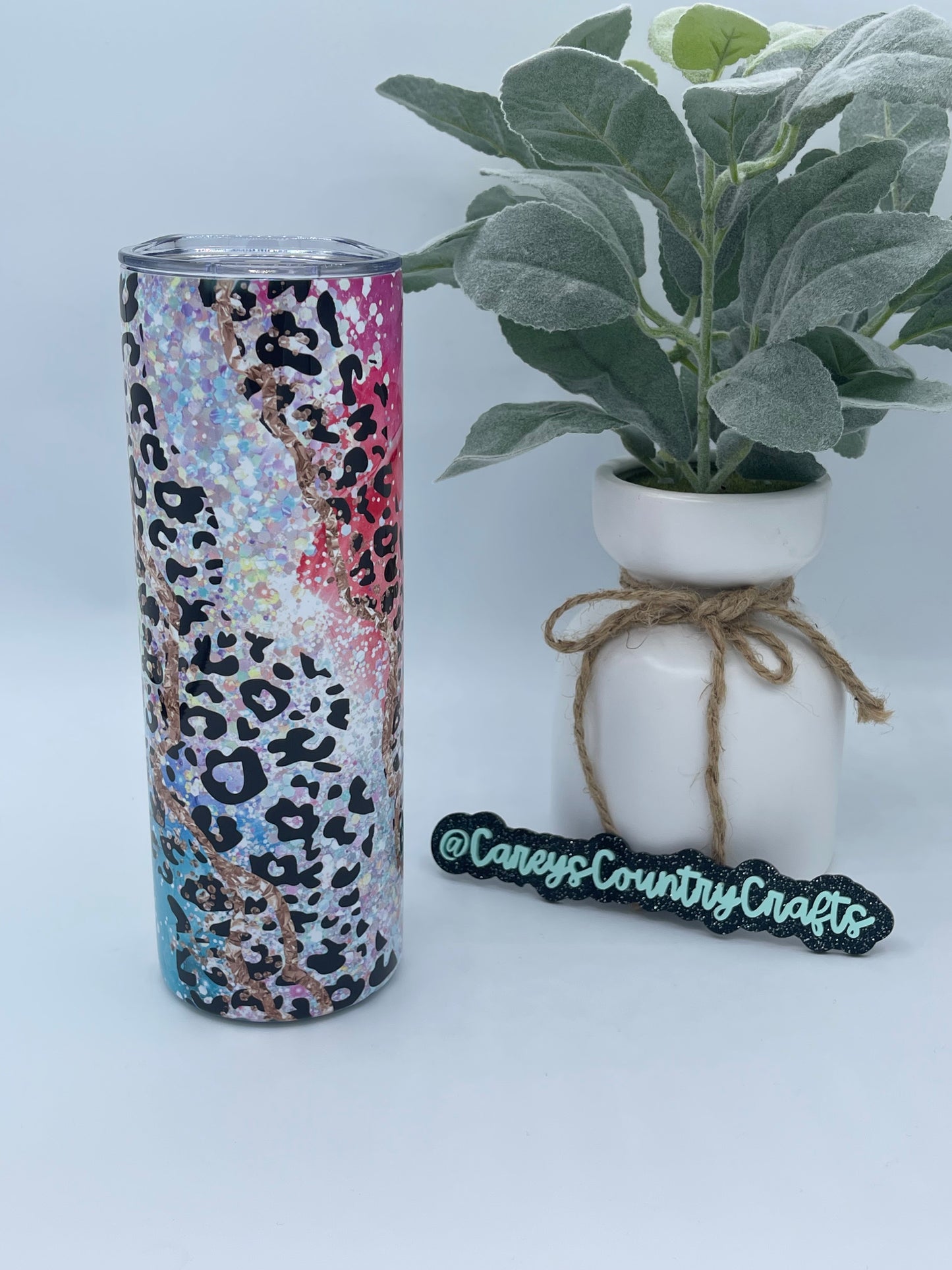 Rainbow Party Cheetah Tumbler