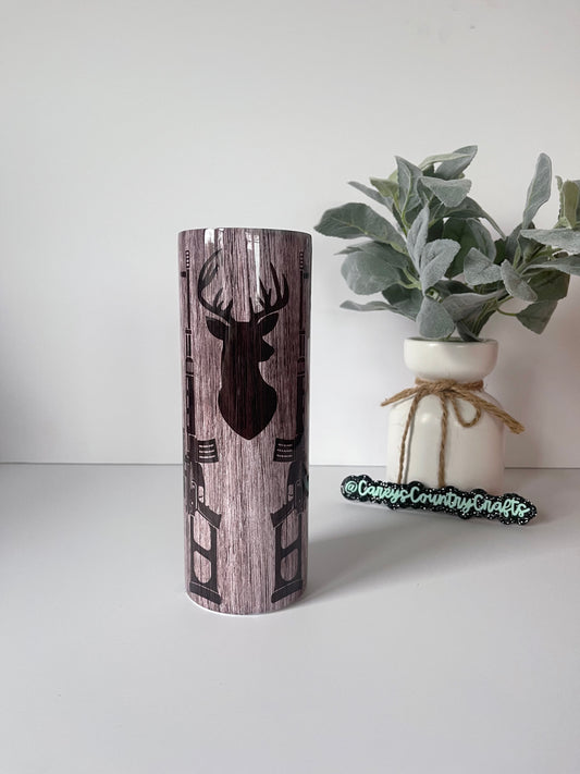 Deer Hunting American Flag Tumbler