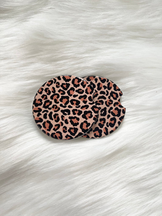 Cheetah Print Car Coasters