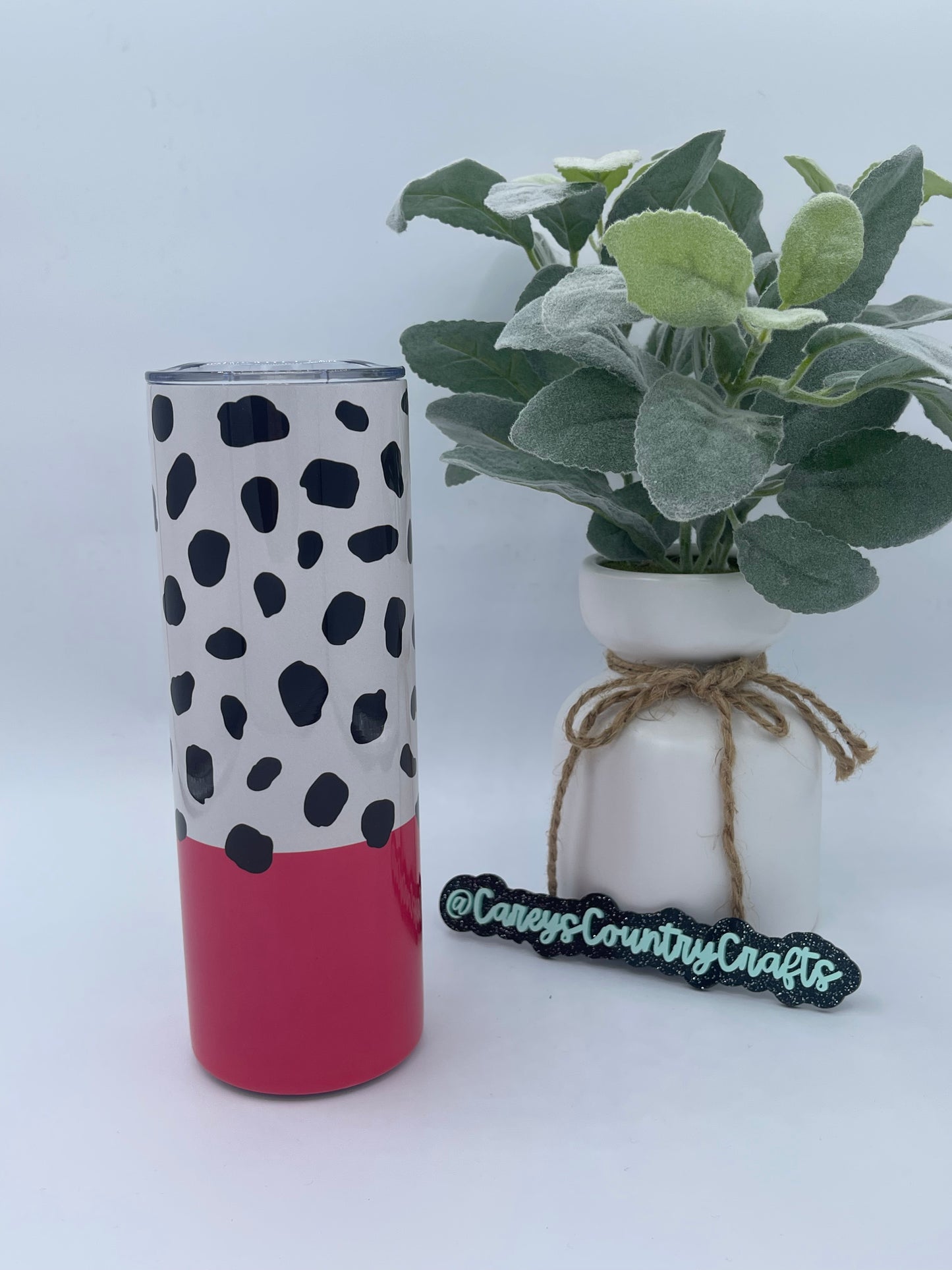 Pink Dalmatian Tumbler