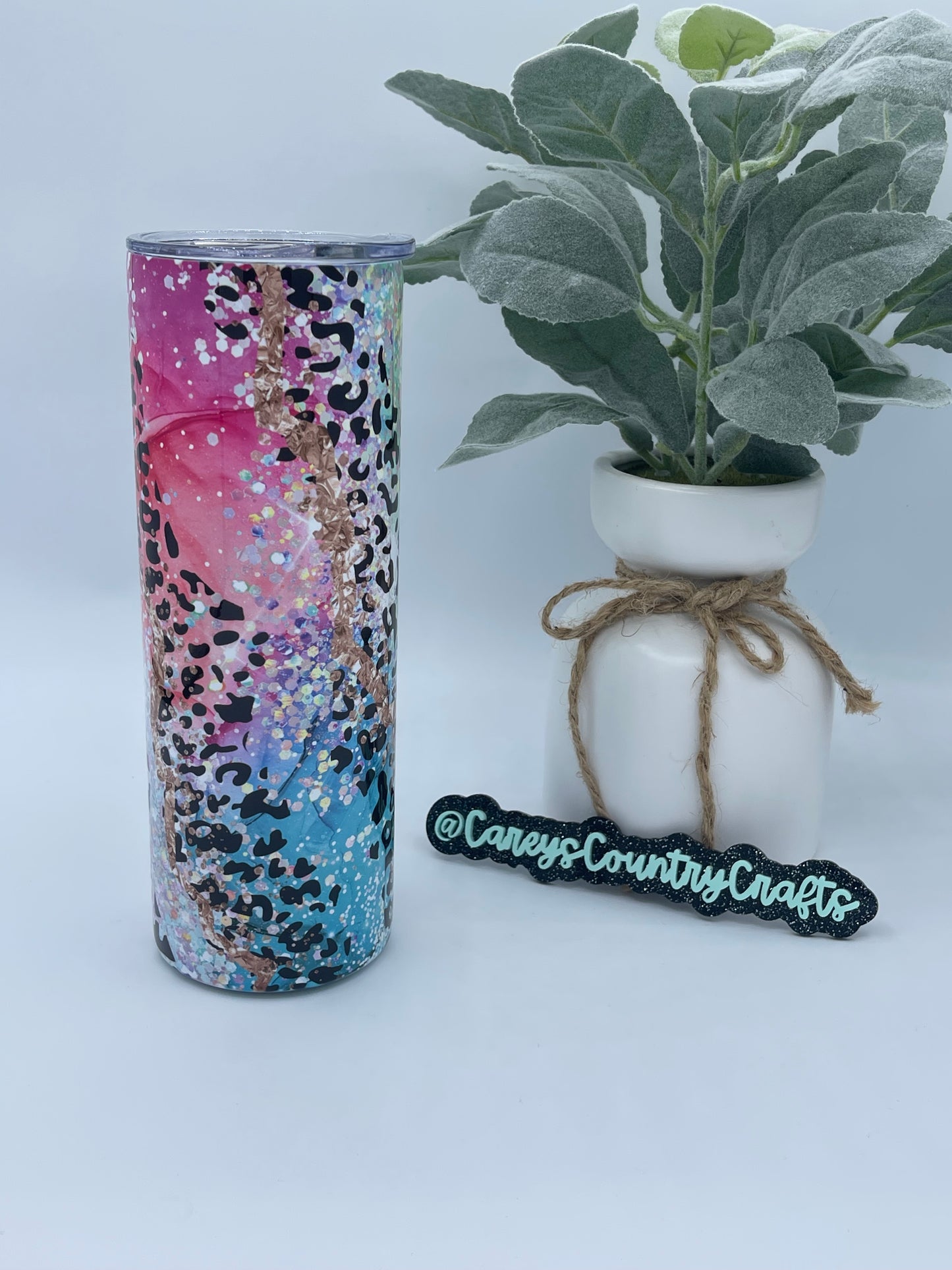 Rainbow Party Cheetah Tumbler