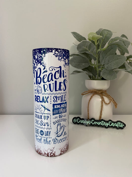 Beach Rules Tumbler