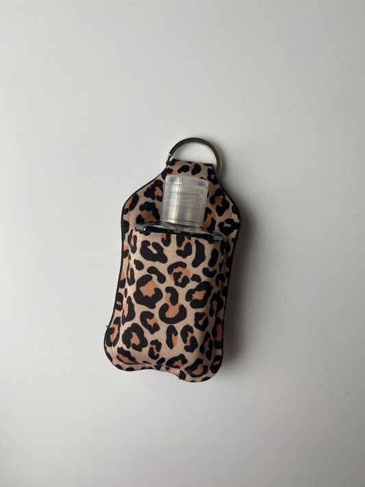 Cheetah Sanitizer Keychain