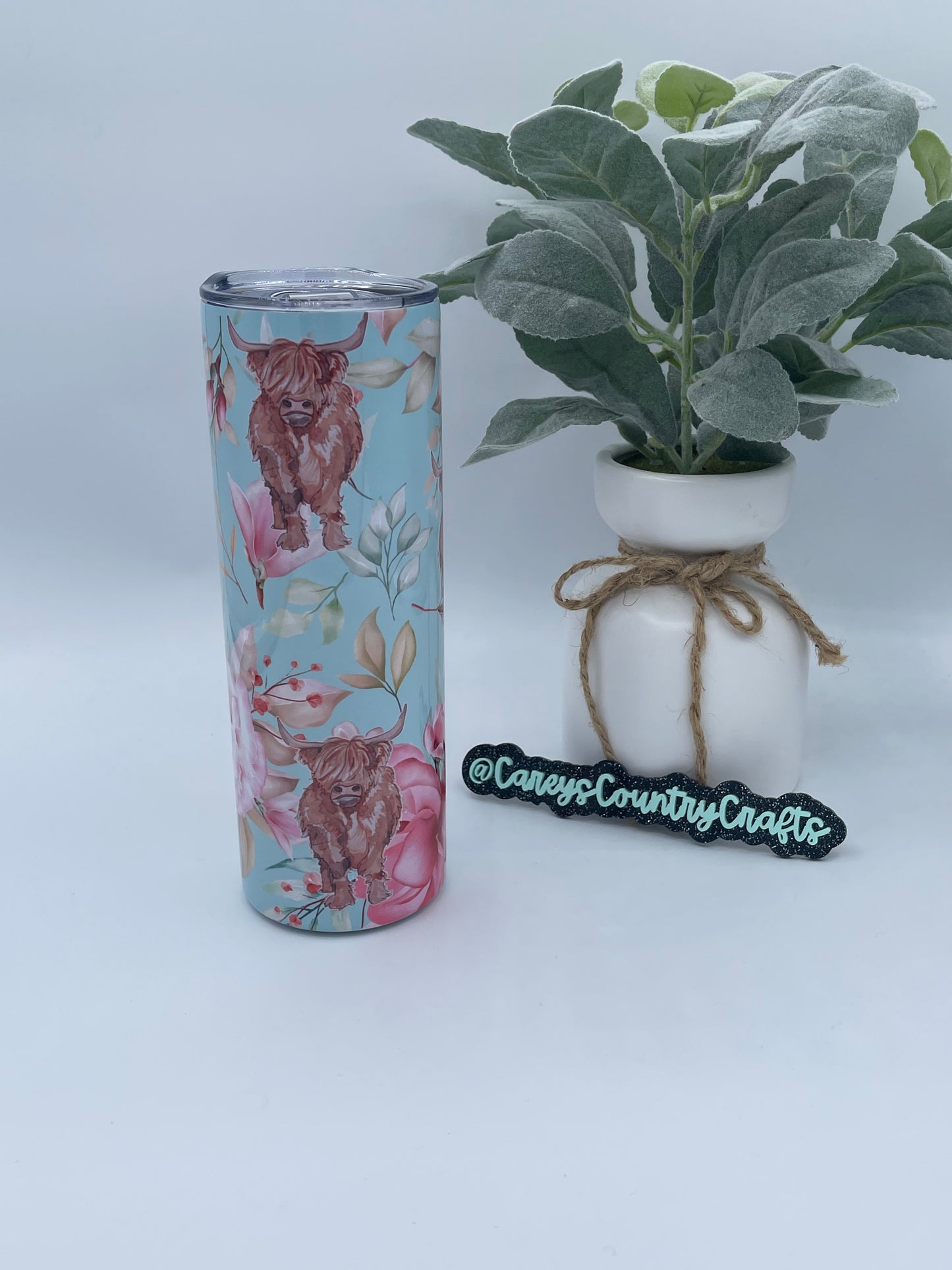 Highland Pink Petals Tumbler